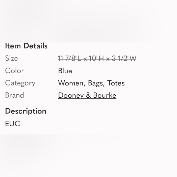 Price firm- Navy Blue Dooney & Bourke Women's Tote Bag dark blue Price Firm - Picture 13 of 13